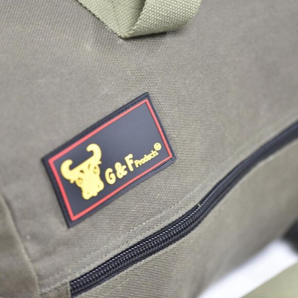 Waxed Canvas All Purpose Military Style Duffle Bag, Water-Resistant, Adjustable - Picture 4 of 12